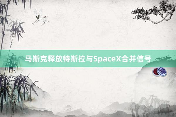 马斯克释放特斯拉与SpaceX合并信号