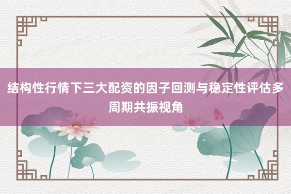 结构性行情下三大配资的因子回测与稳定性评估多周期共振视角