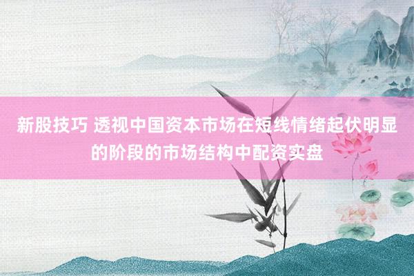 新股技巧 透视中国资本市场在短线情绪起伏明显的阶段的市场结构中配资实盘